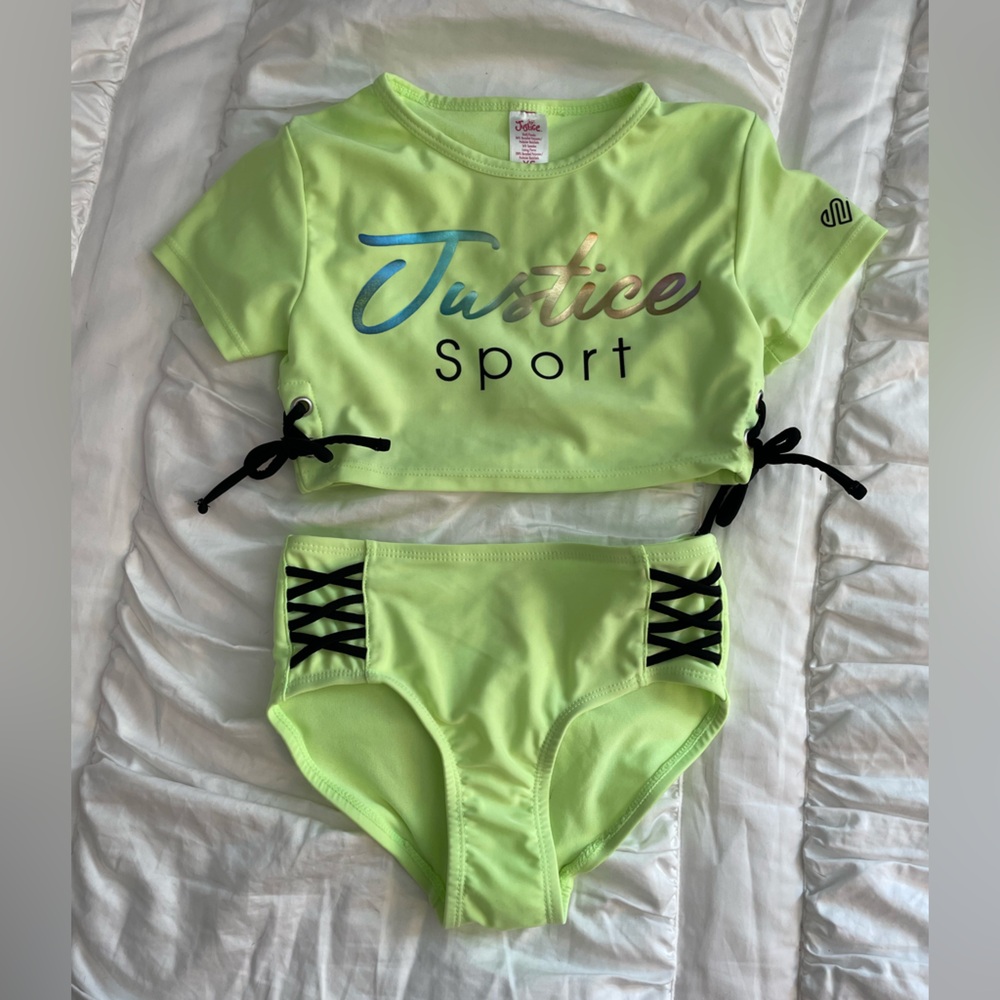 Justice KIDS Sport Lace Up 2 Piece Swimsuit - Kids